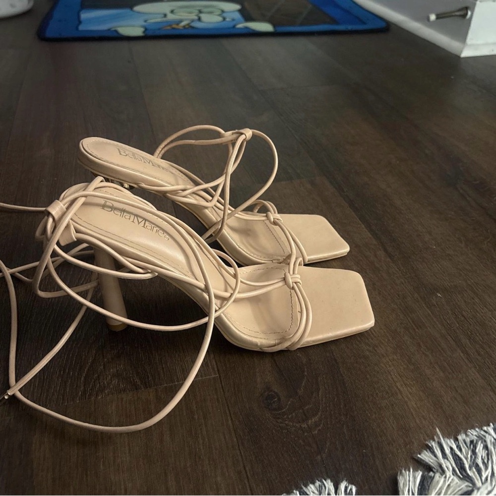 Bella Marie Nude Strappy Heels